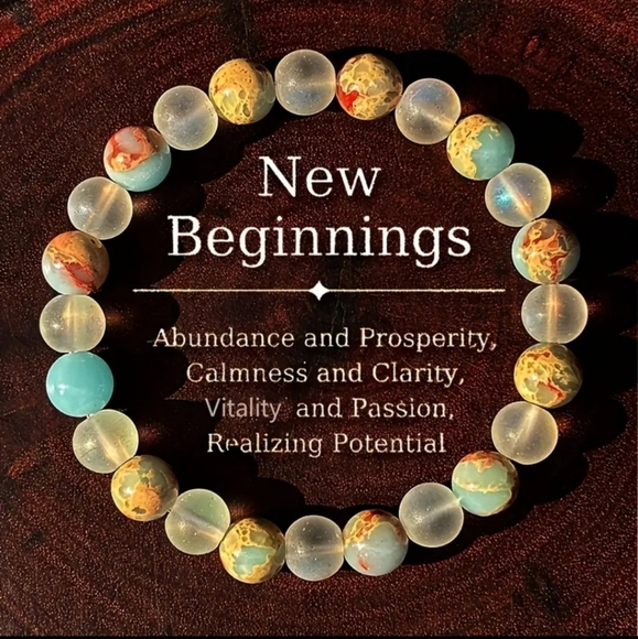 Jewelry - "New Beginnings" Natural Stone Beaded Bracelet